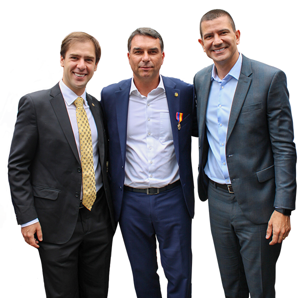 Flávio Bolsonaro, Jorge Felippe Neto e Douglas
